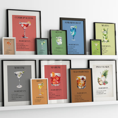 Cosmopolitan, Cosmopolitan Print, Cocktail Print, Bar Decor, Cocktail Poster, Drink Sign, Trendy Wall Art, Alcohol Print, Alcohol Poster, Alcohol Decor