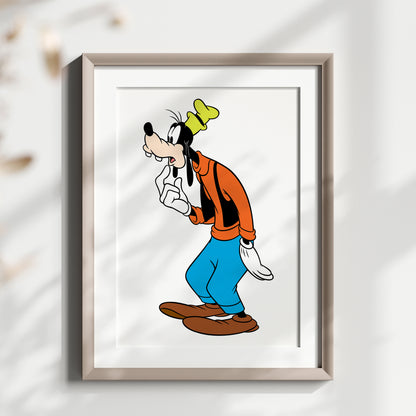 Goofy Print Set, Watercolor Cartoon Art, Disney Wall Decor, Nursery Posters, Kids Room Art, Classic Disney Character