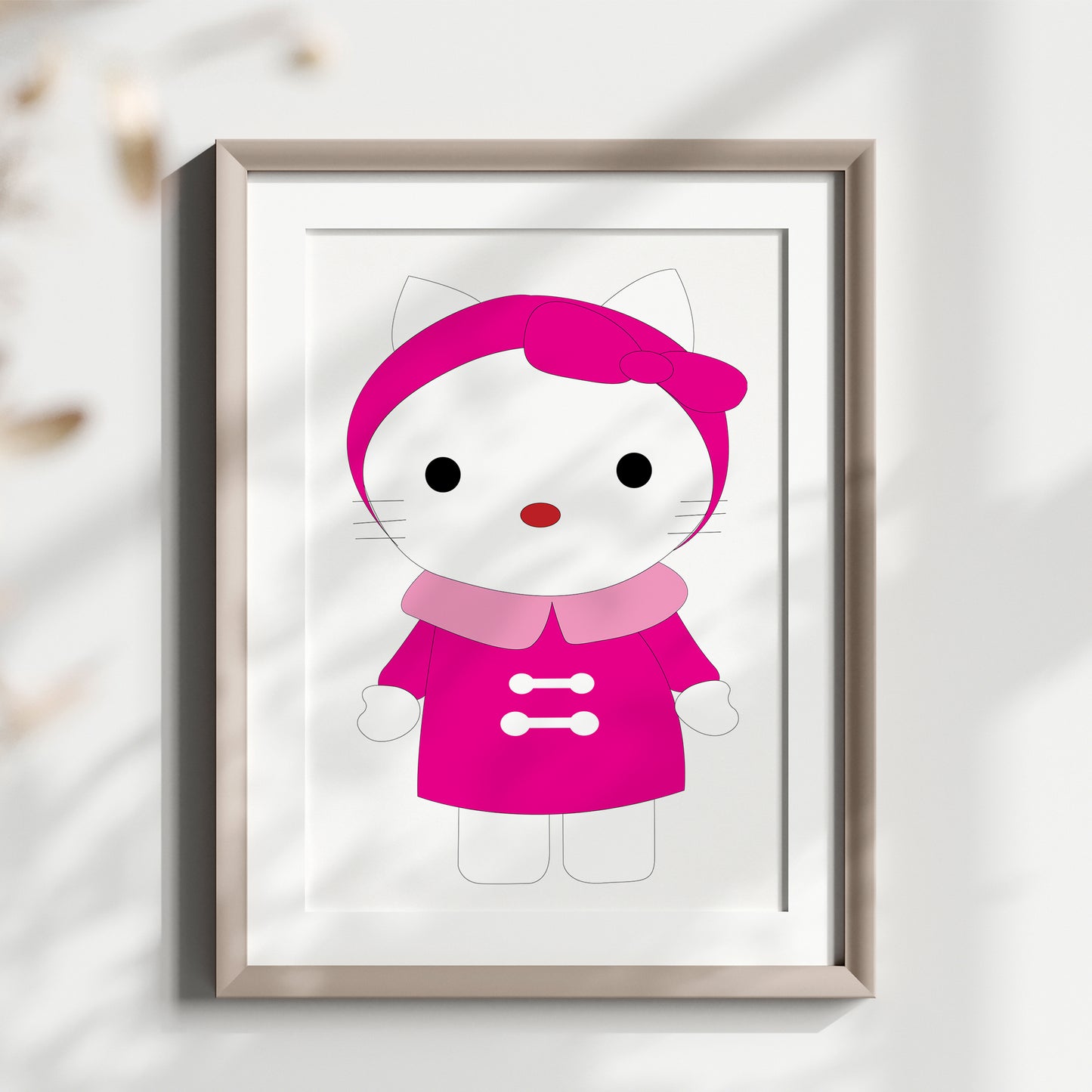 Hello Kitty Name Sign, Personalized Hello Kity, Custom Kids Wall Decor, Kawaii Nursery Print, Helo Kitty Print Set