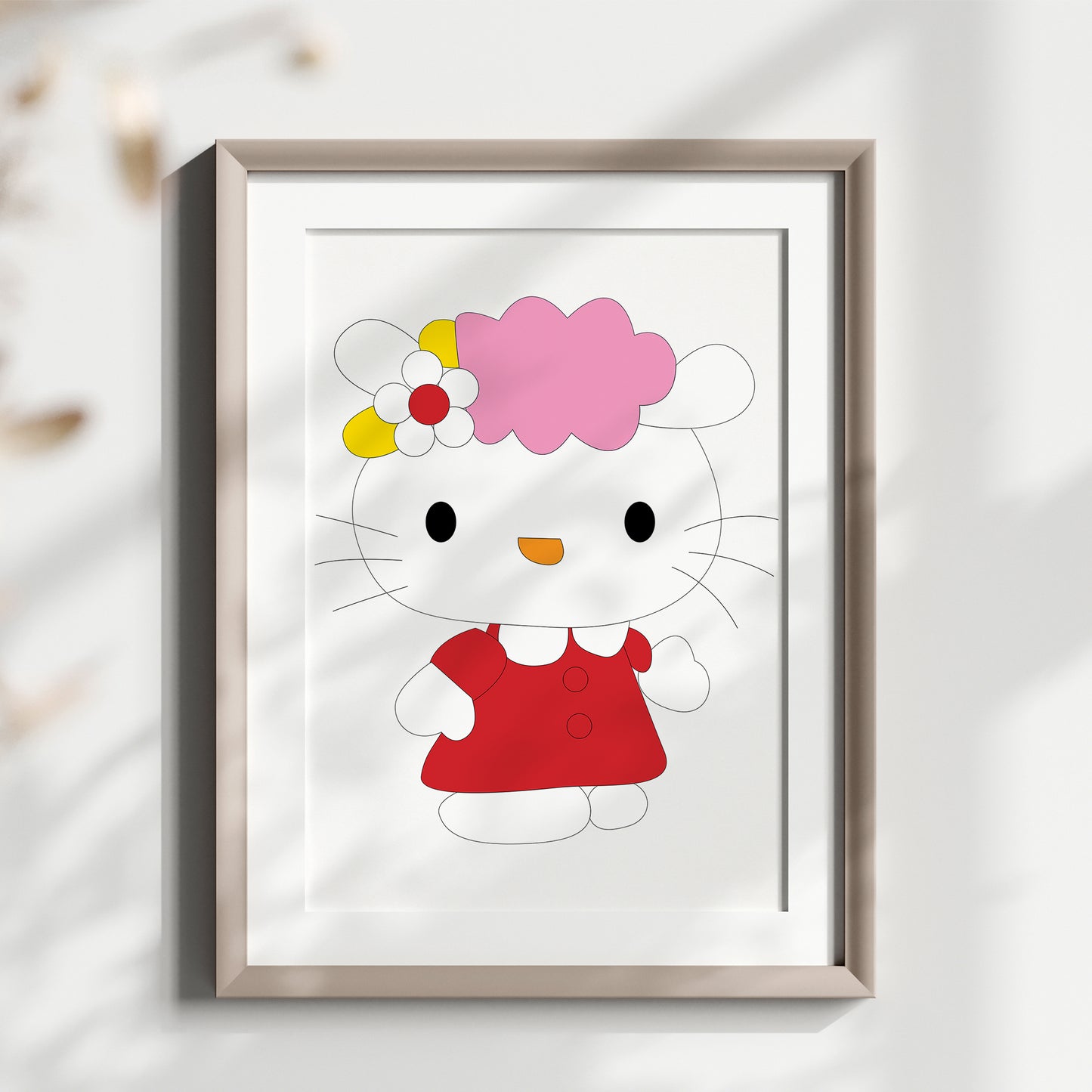 Hello Kitty Name Sign, Personalized Hello Kity, Custom Kids Wall Decor, Kawaii Nursery Print, Helo Kitty Print Set