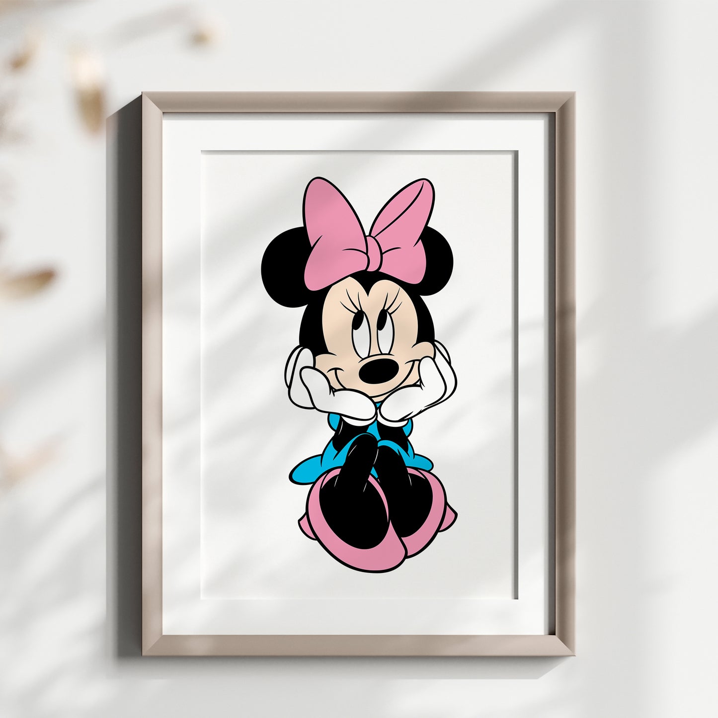 Custom Minnie Mouse Print, Personalized Name Sign, Minnie Nursery Art, Baby Room Decor, Kids Wall Art, Cartoon Character Poster