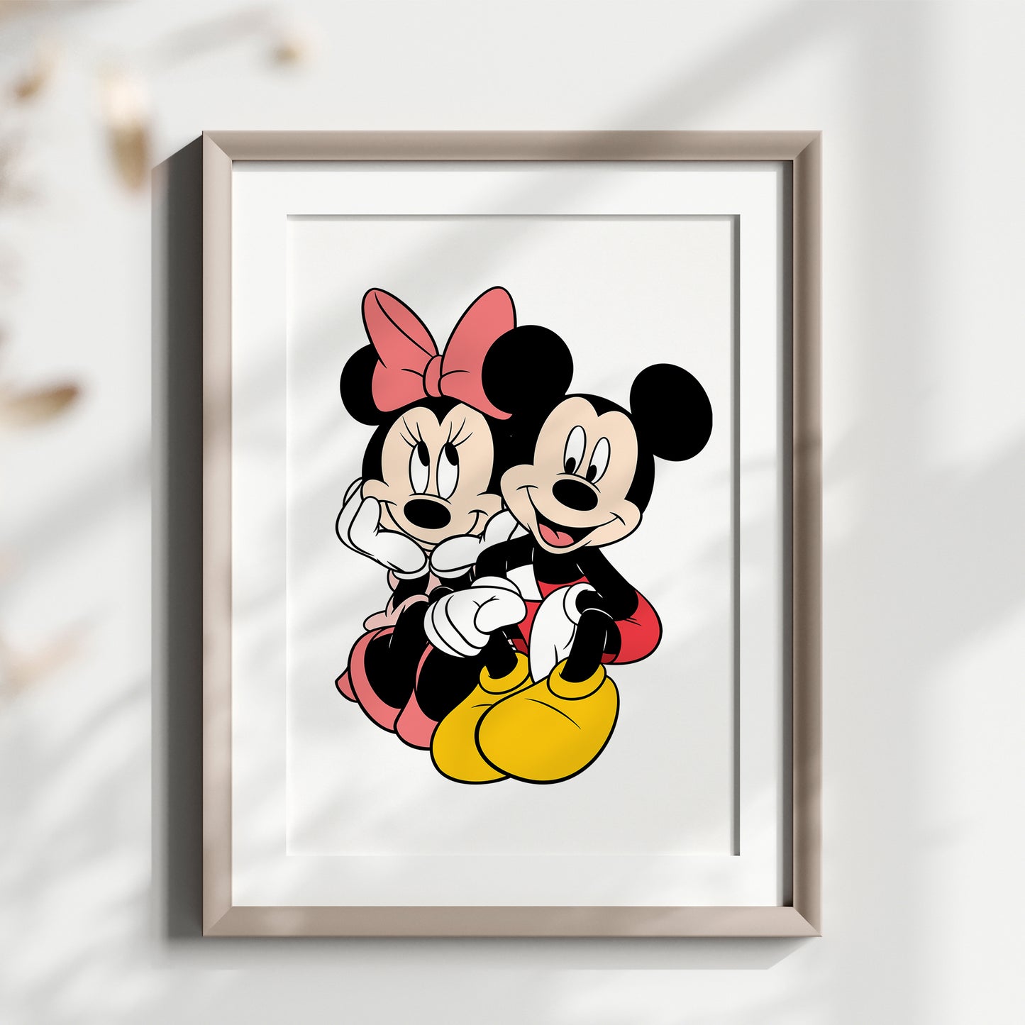Personalized Mickey Mouse Print, Minnie Mouse Print, Porky Pig Print, Petunia Pig Print, Name Sign, Custom Cartoon Print Set, Baby Room Art, Kids Wall Decor