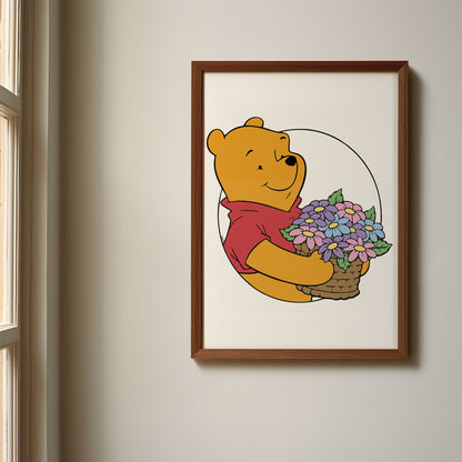 Winnie the Pooh Name Sign, Personalized Pooh and Friends Print, Custom Kids Wall Decor, Classic Nursery Art, Winnie the Pooh Print Set, Pooh Room Decor