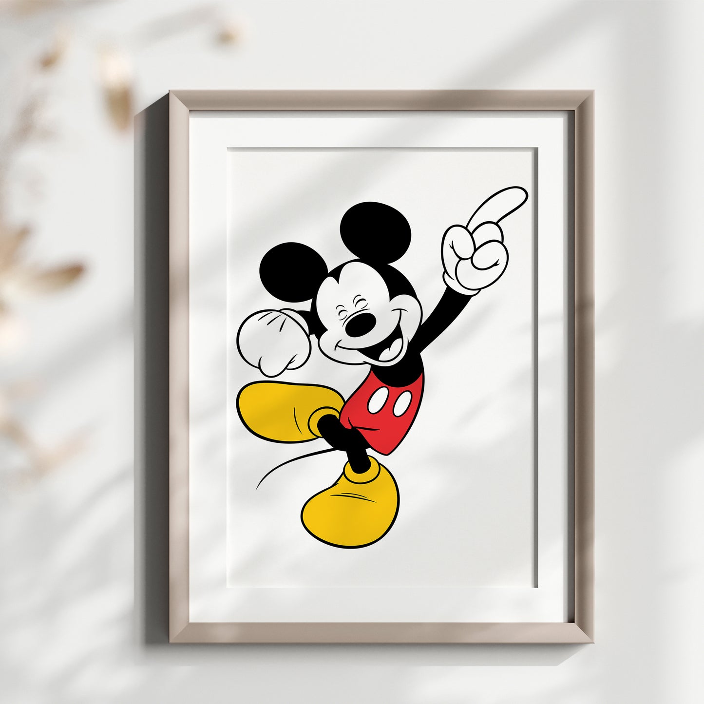Personalized Mickey Mouse Name Sign Print, Custom Disney Nursery Art, Mickey Print Set, Kids Room Wall Decor, Cartoon Character Watercolor Poster