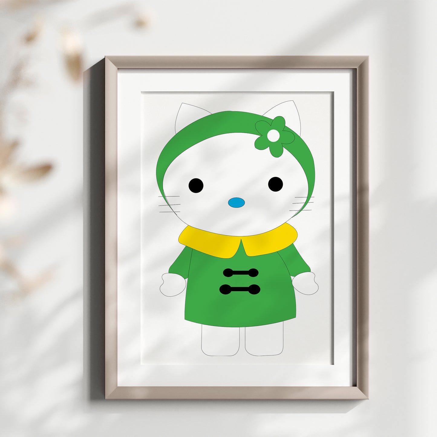 Hello Kitty Name Sign, Personalized Hello Kity, Custom Kids Wall Decor, Kawaii Nursery Print, Helo Kitty Print Set