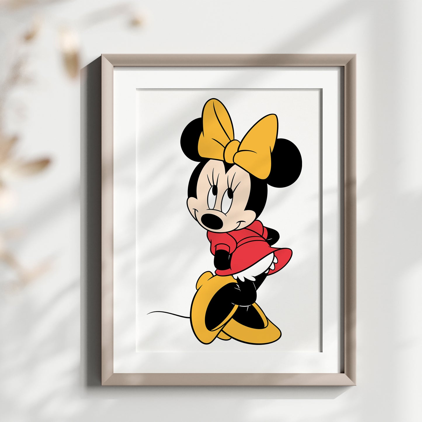 Custom Minnie Mouse Print, Personalized Name Sign, Minnie Nursery Art, Baby Room Decor, Kids Wall Art, Cartoon Character Poster