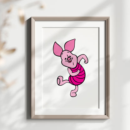 Personalized Winnie the Pooh Name Sign, Custom Nursery Art, Pooh Bear Print, Watercolor Kids Room Decor, Disney Character Poster