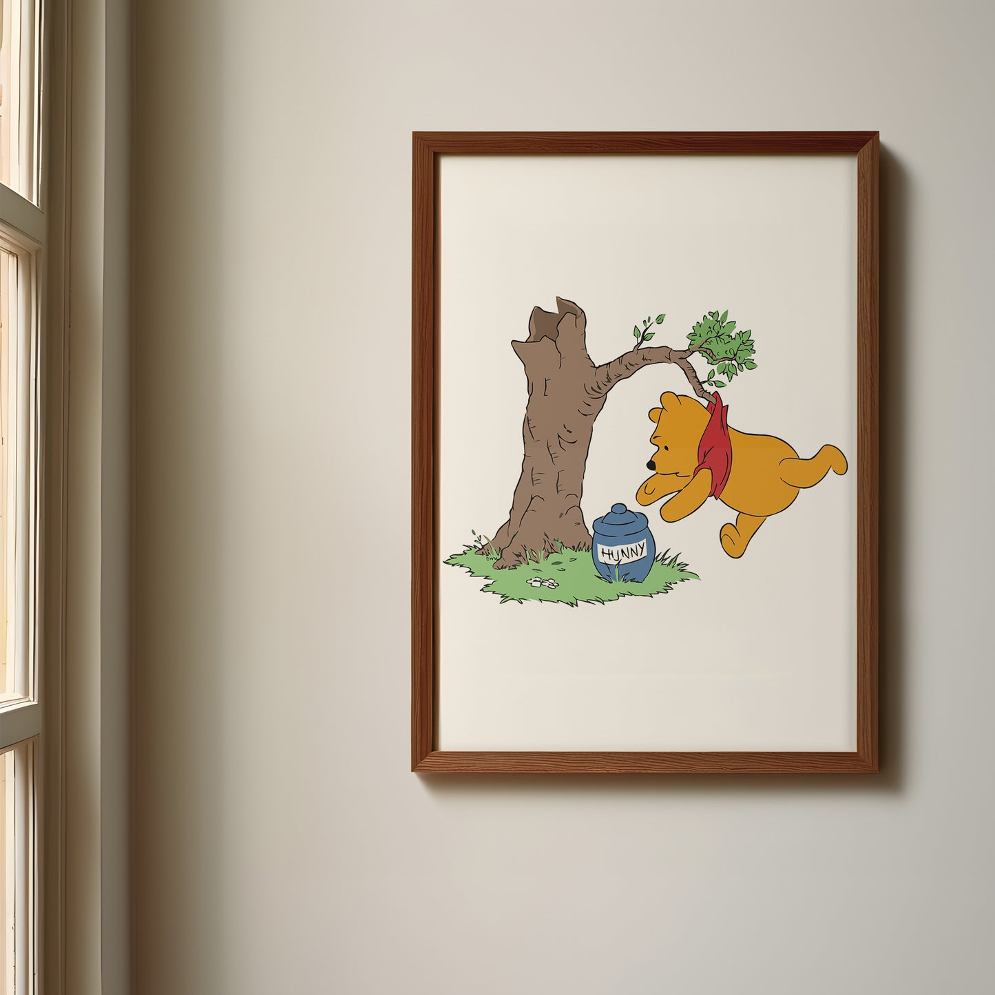 Winnie the Pooh Name Sign, Personalized Pooh and Friends Print, Custom Kids Wall Decor, Classic Nursery Art, Winnie the Pooh Print Set, Pooh Room Decor
