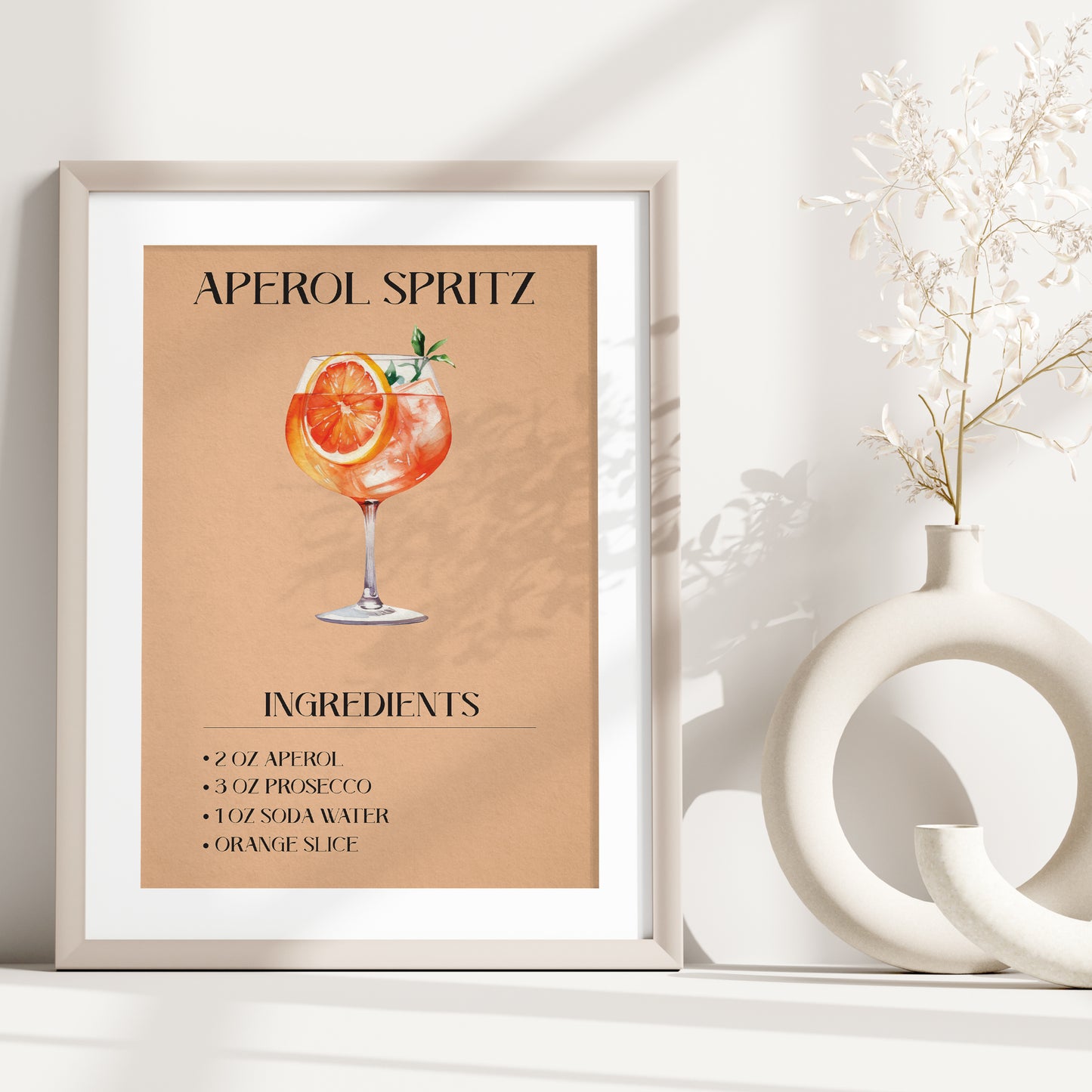 Aperol Spritz, Aperol Spritz Print, Cocktail Print, Bar Decor, Cocktail Poster, Drink Sign, Trendy Wall, Alcohol Print, Alcohol Poster, Alcohol Decor