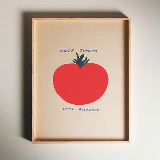 David Shrigley - Huge Tomato, Quirky Wall Art, Pop Art Decor, Funny Poster, Contemporary Home Gallery, Humorous Decor, Art, Shrigley Print