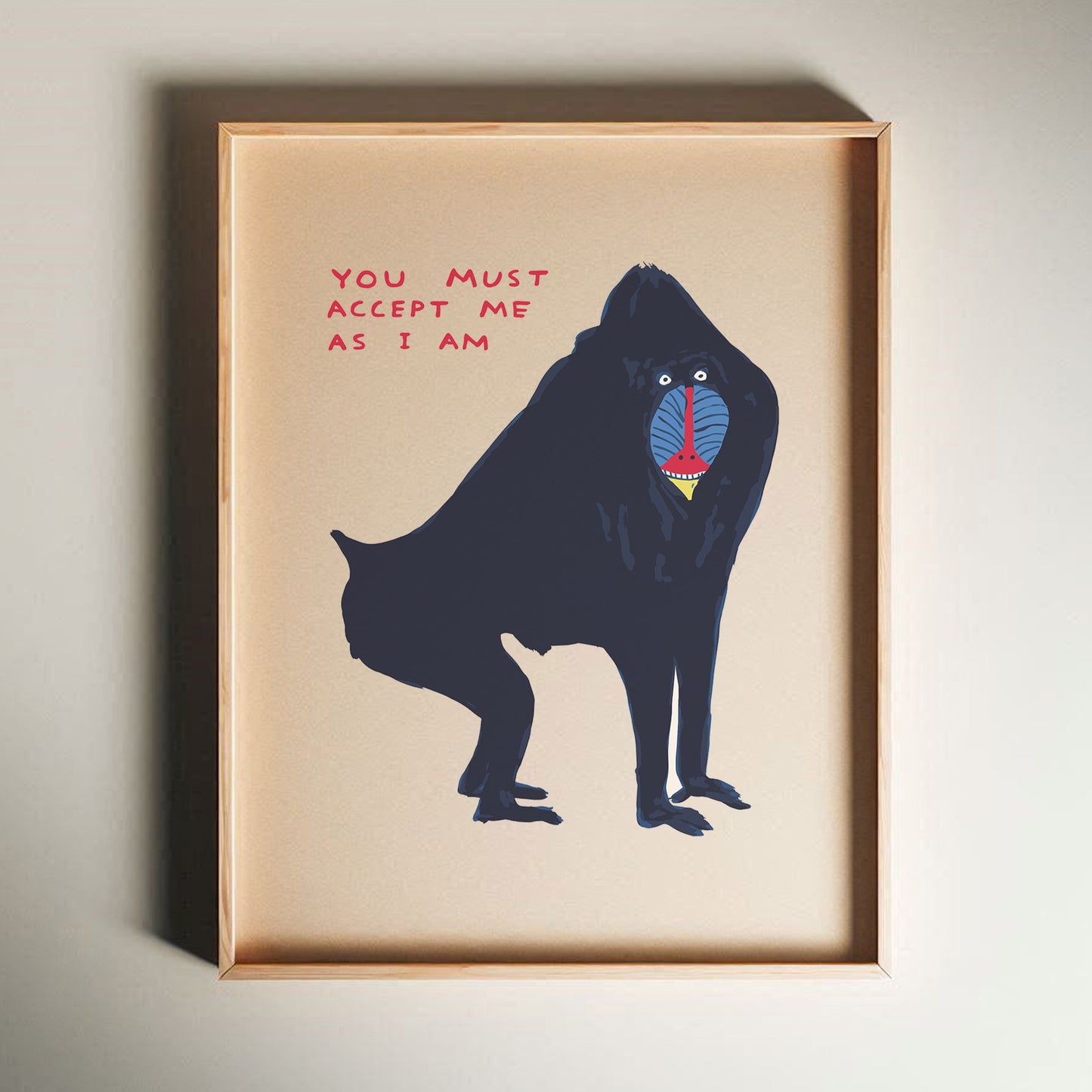 David Shrigley - You Must Accept Me, Quirky Wall Art, Pop Art Decor, Funny Poster, Contemporary Home Gallery, Humorous Decor, Art