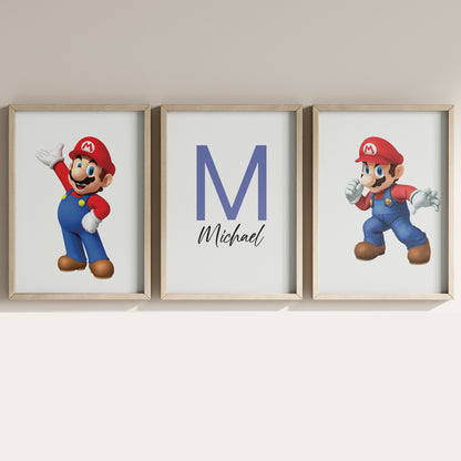 Super Mario Name Sign, Personalized Mario and Friends Print, Custom Kids Wall Decor, Nintendo Nursery Art, Super Mario Print Set, Mario Room Decor          ChatGPT’ye sor