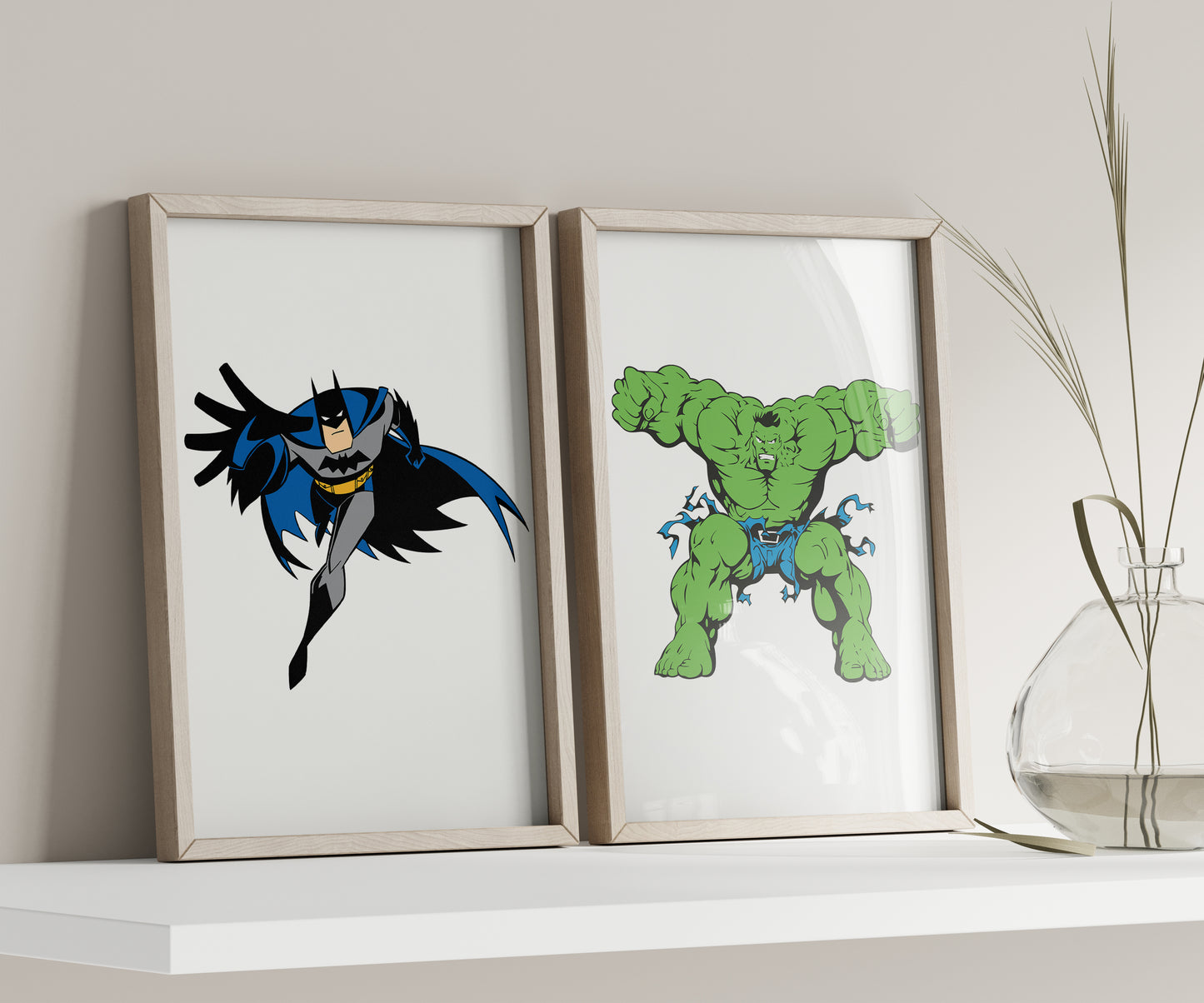 Personalized Superhero Art, Custom Marvel Avengers Print, Kids Name Sign, Heroic Nursery Decor, Watercolor Wall Art, Custom Superhero Print