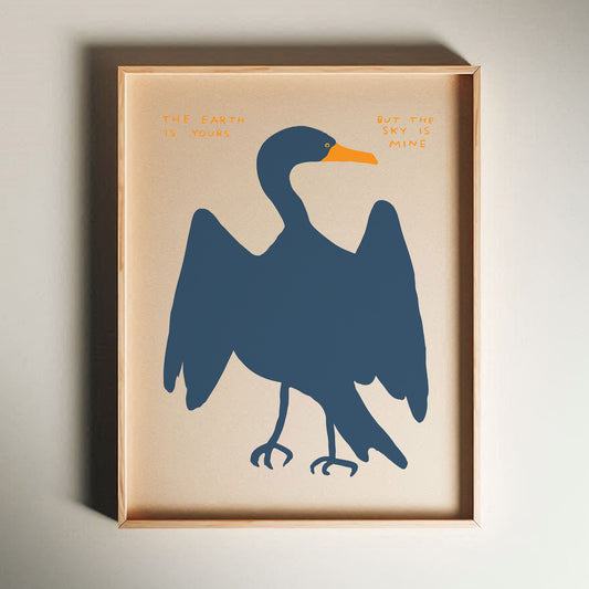 David Shrigley - The Earth Is Yours, Quirky Wall Art, Pop Art Decor, Funny Poster, Contemporary Home Gallery, Humorous Decor