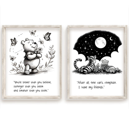 Winnie the Pooh Print, Honey Pot Quote Art, Watercolor Nursery Decor, Kids Room Wall Art, Disney Bear Poster