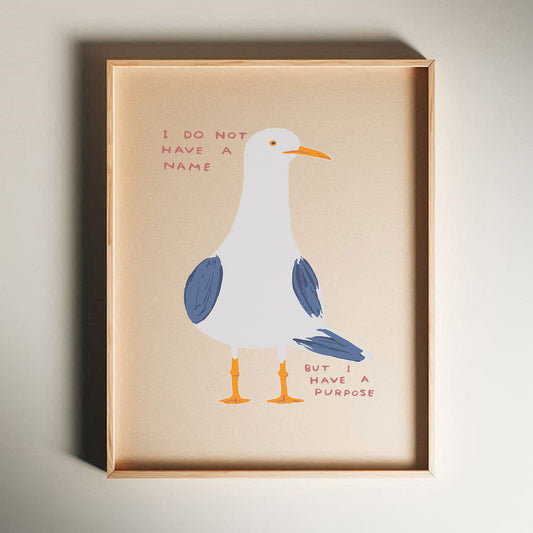 David Shrigley - I Don't Have A Name, Quirky Wall Art, Pop Art Decor, Funny Poster, Contemporary Home Gallery, Humorous Decor