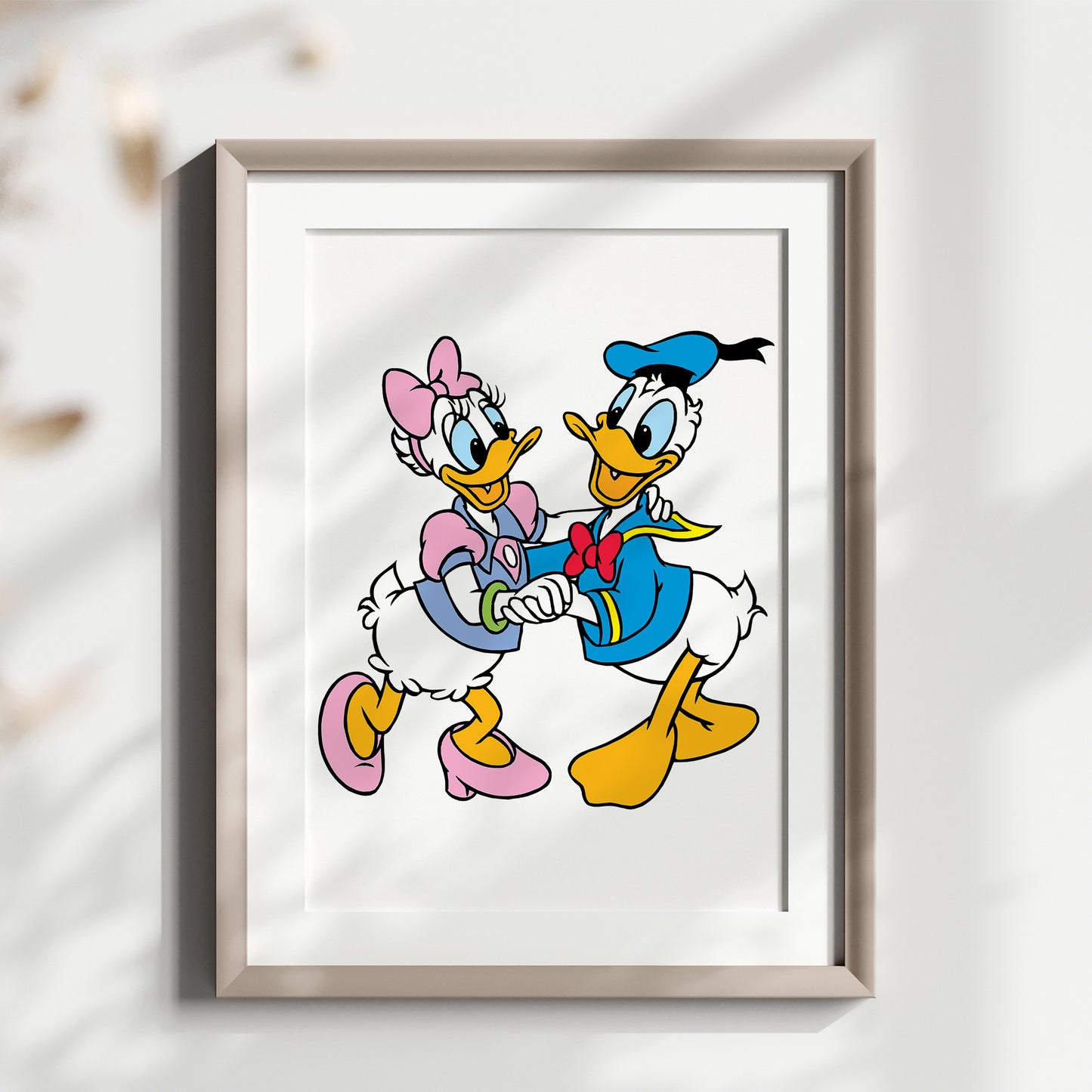 Personalized Duffy & Daisy Duck Name Sign, Custom Duck Print Set, Watercolor Disney Nursery Art, Baby Room Decor, Custom Name Sign Poster, Kids Wall Art