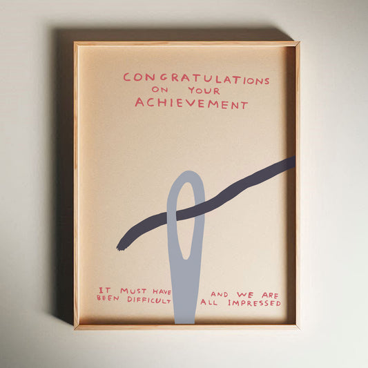 David Shrigley - Congratulations, Quirky Wall Art, Pop Art Decor, Funny Poster, Contemporary Home Gallery, Humorous Decor, Art