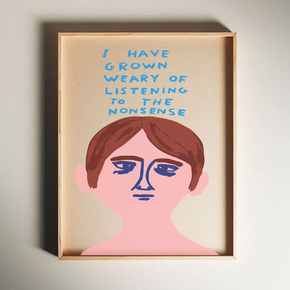 David Shrigley - I Have Grown, Quirky Wall Art, Pop Art Decor, Funny Poster, Contemporary Home Gallery, Humorous Decor, Art, Shrigley Print