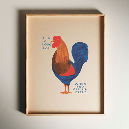 David Shrigley - It's A Long Day, Shrigley Print Pop Art Decor, Funny Poster, Contemporary Home Gallery, Humorous Decor, Art