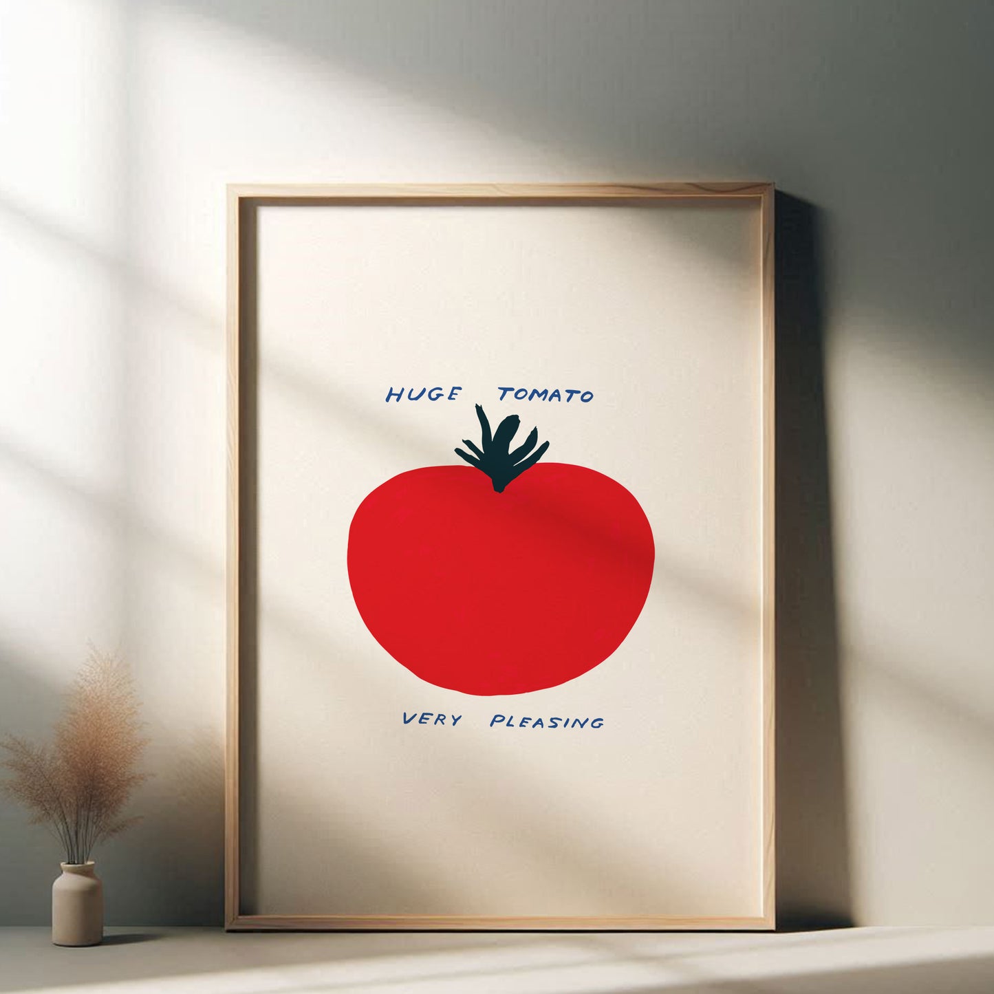 David Shrigley - Huge Tomato, Quirky Wall Art, Pop Art Decor, Funny Poster, Contemporary Home Gallery, Humorous Decor, Art, Shrigley Print