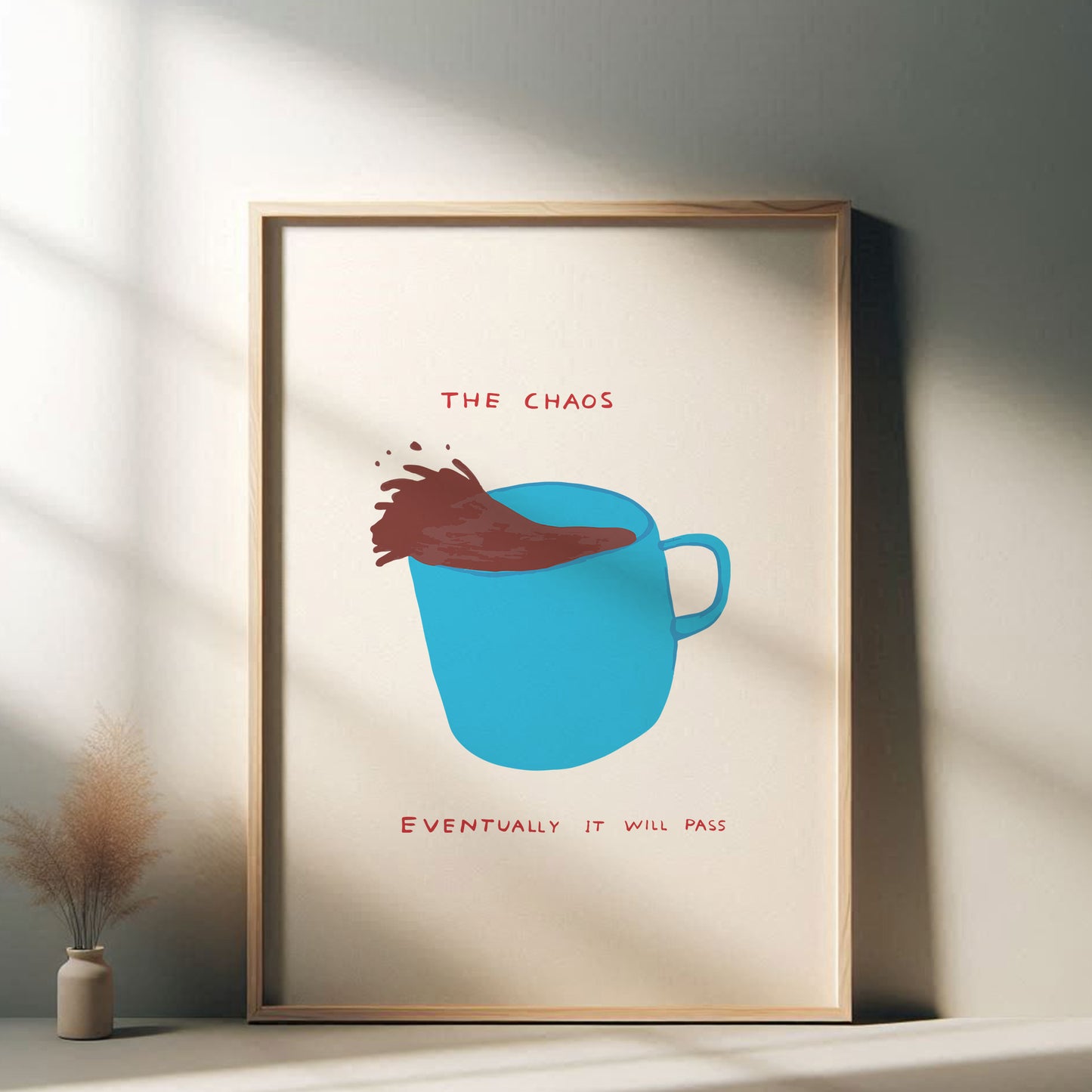 David Shrigley - The Chaos, Quirky Wall Art, Pop Art Decor, Funny Poster, Contemporary Home Gallery, Humorous Decor, Art