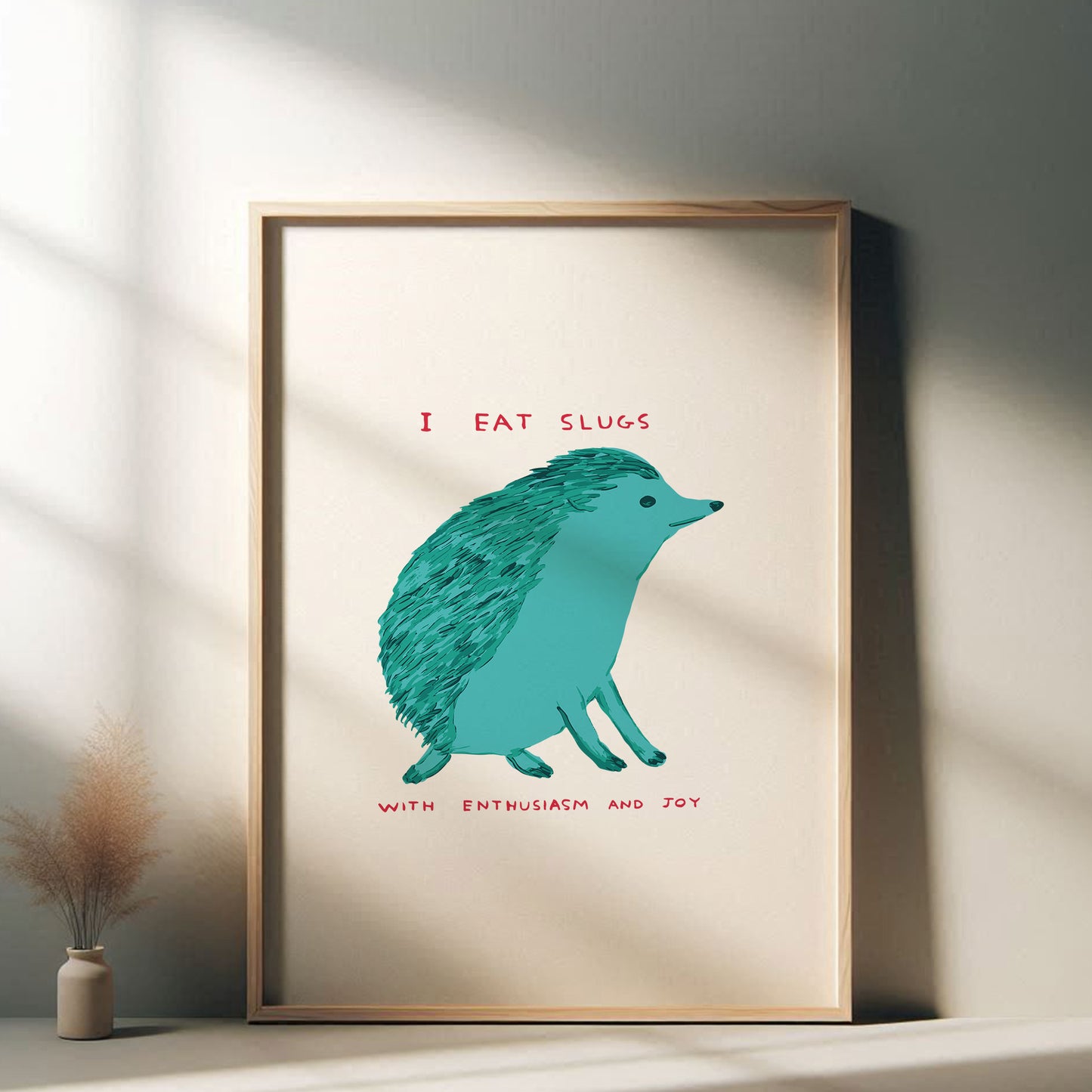 David Shrigley - I Eat Slugs, Shrigley Print, Pop Art Decor, Funny Poster, Contemporary Home Gallery, Humorous Decor, Art