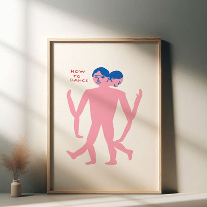 David Shrigley - How To Dance, Quirky Wall Art, Pop Art Decor, Funny Poster, Contemporary Home Gallery, Humorous Decor, Art