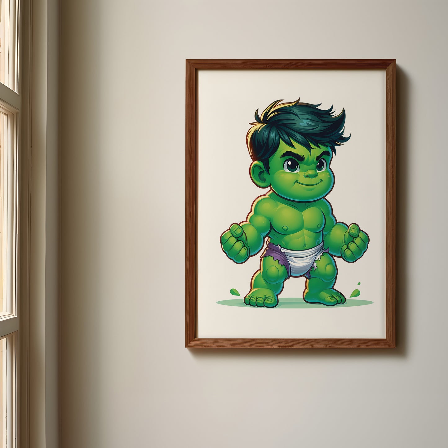 Baby Hulk Name Sign, Personalized Hulkling Print, Custom Kids Wall Decor, Marvel Nursery Art, Young Hulk Print Set, Baby Hulk Room Decor