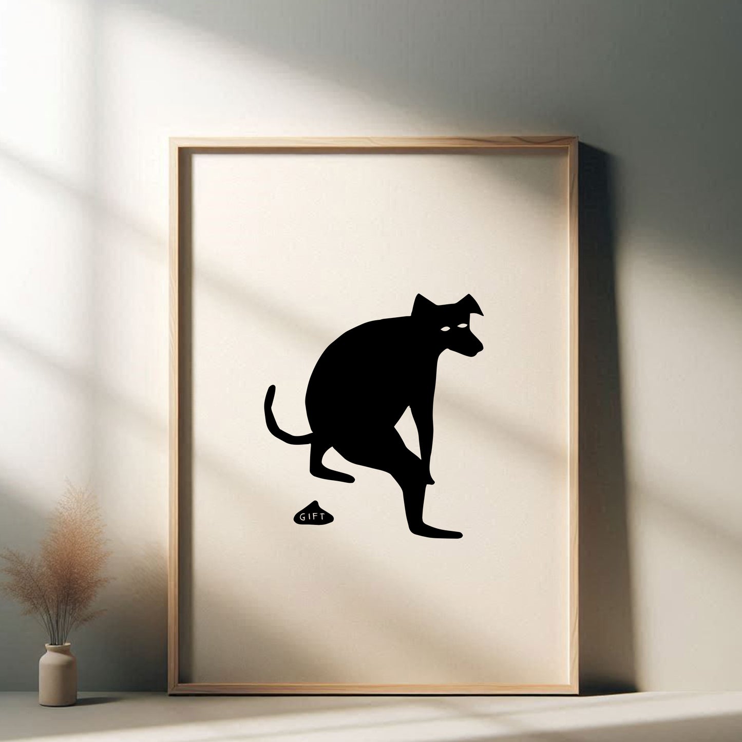 David Shrigley - Gift, Quirky Wall Art, Pop Art Decor, Funny Poster, Contemporary Home Gallery, Humorous Decor, Art, Shrigley Print