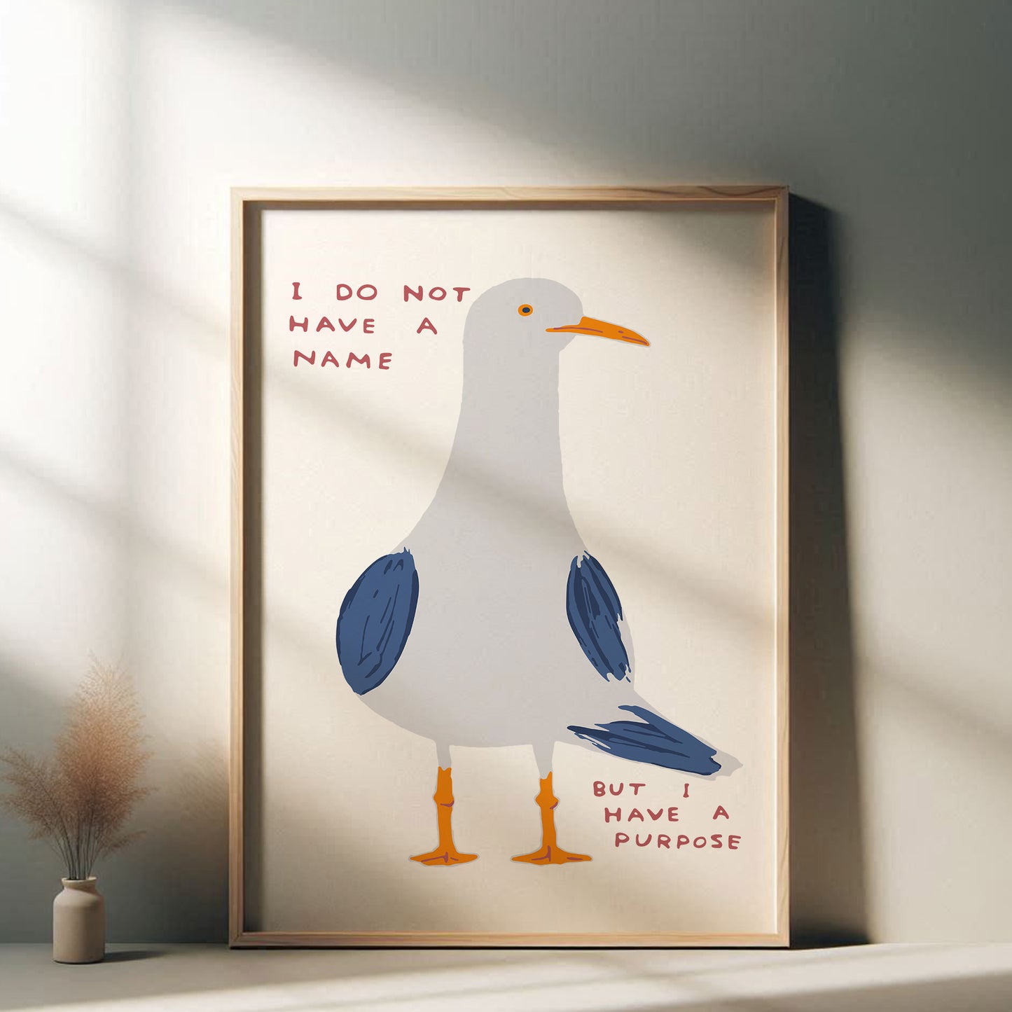 David Shrigley - I Don't Have A Name, Quirky Wall Art, Pop Art Decor, Funny Poster, Contemporary Home Gallery, Humorous Decor