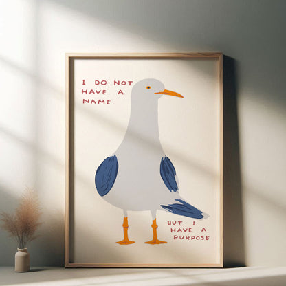 David Shrigley - I Don't Have A Name, Quirky Wall Art, Pop Art Decor, Funny Poster, Contemporary Home Gallery, Humorous Decor