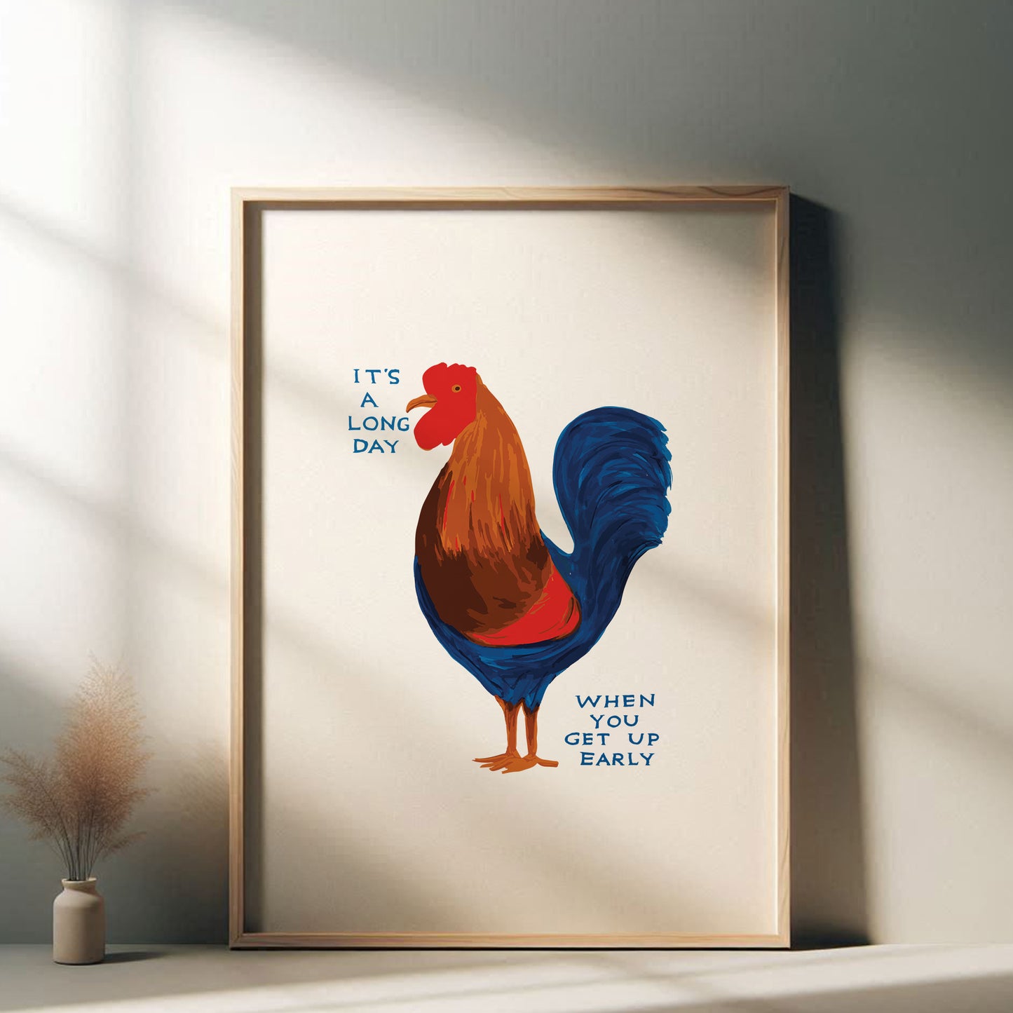 David Shrigley - It's A Long Day, Shrigley Print Pop Art Decor, Funny Poster, Contemporary Home Gallery, Humorous Decor, Art