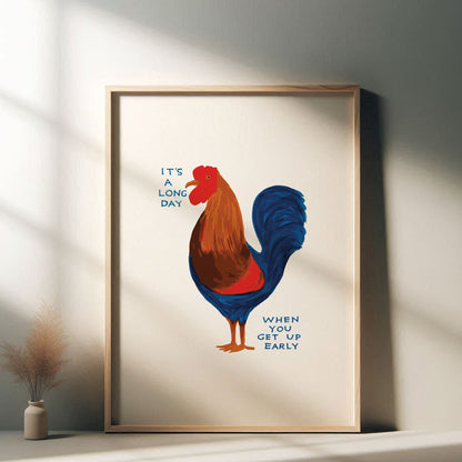 David Shrigley - It's A Long Day, Shrigley Print Pop Art Decor, Funny Poster, Contemporary Home Gallery, Humorous Decor, Art