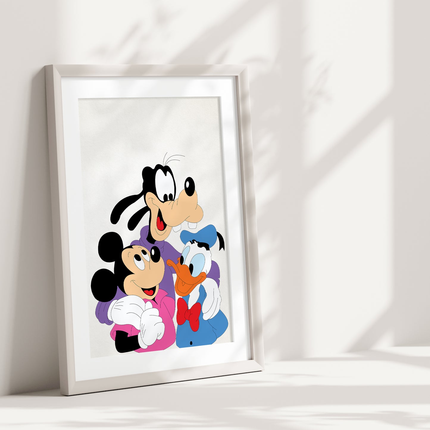 Mickey Mouse Print, Goofy Print, Duffy Duck Print, Disney Character Set, Watercolor Cartoon Art, Nursery Wall Decor, Kids Room Posters