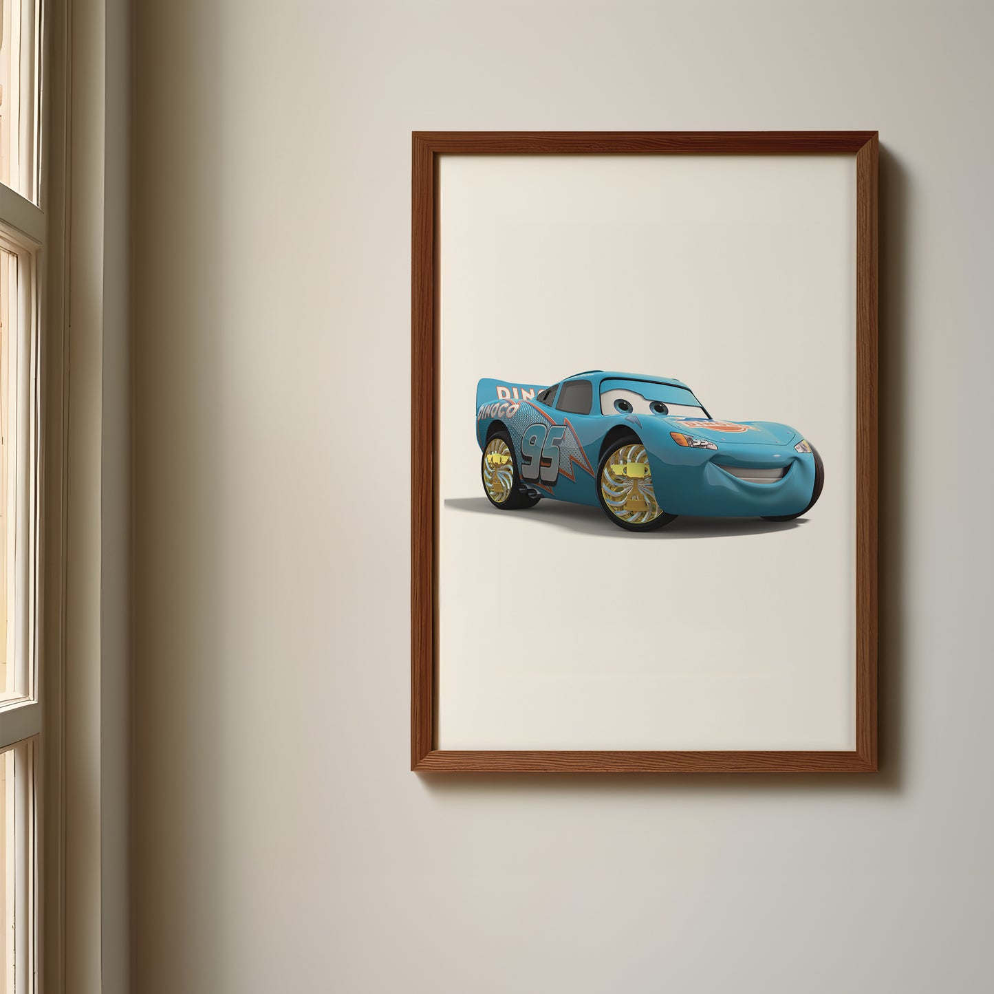 Cars Name Sign, Personalized Cars Print, Custom Kids Wall Decor, Pixar Nursery Art, Lightning McQueen Print Set, Cars Room Decor