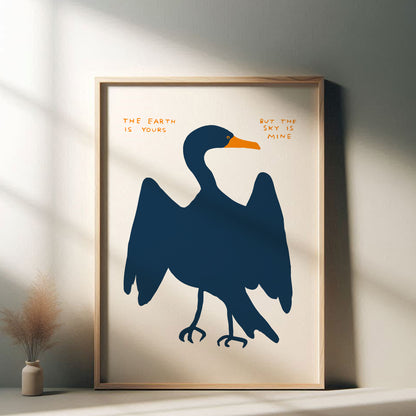 David Shrigley - The Earth Is Yours, Quirky Wall Art, Pop Art Decor, Funny Poster, Contemporary Home Gallery, Humorous Decor