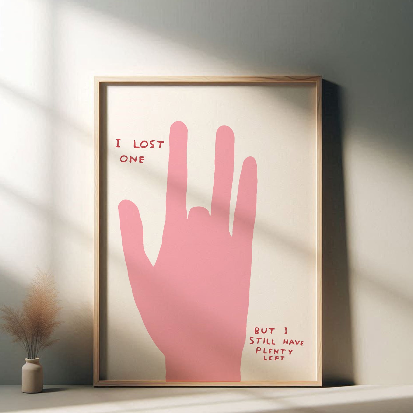 David Shrigley - I Lost One, Quirky Wall Art, Pop Art Decor, Funny Poster, Contemporary Home Gallery, Humorous Decor, Art