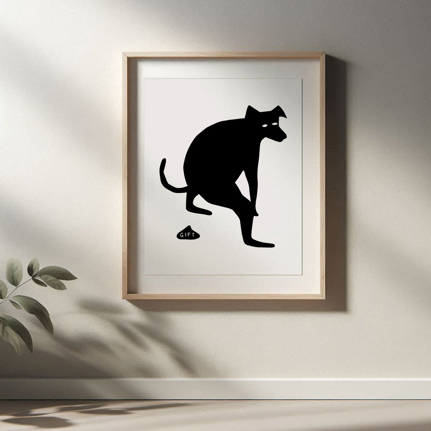 David Shrigley - Gift, Quirky Wall Art, Pop Art Decor, Funny Poster, Contemporary Home Gallery, Humorous Decor, Art, Shrigley Print