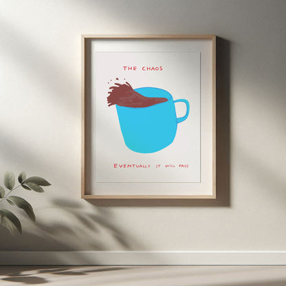 David Shrigley - The Chaos, Quirky Wall Art, Pop Art Decor, Funny Poster, Contemporary Home Gallery, Humorous Decor, Art