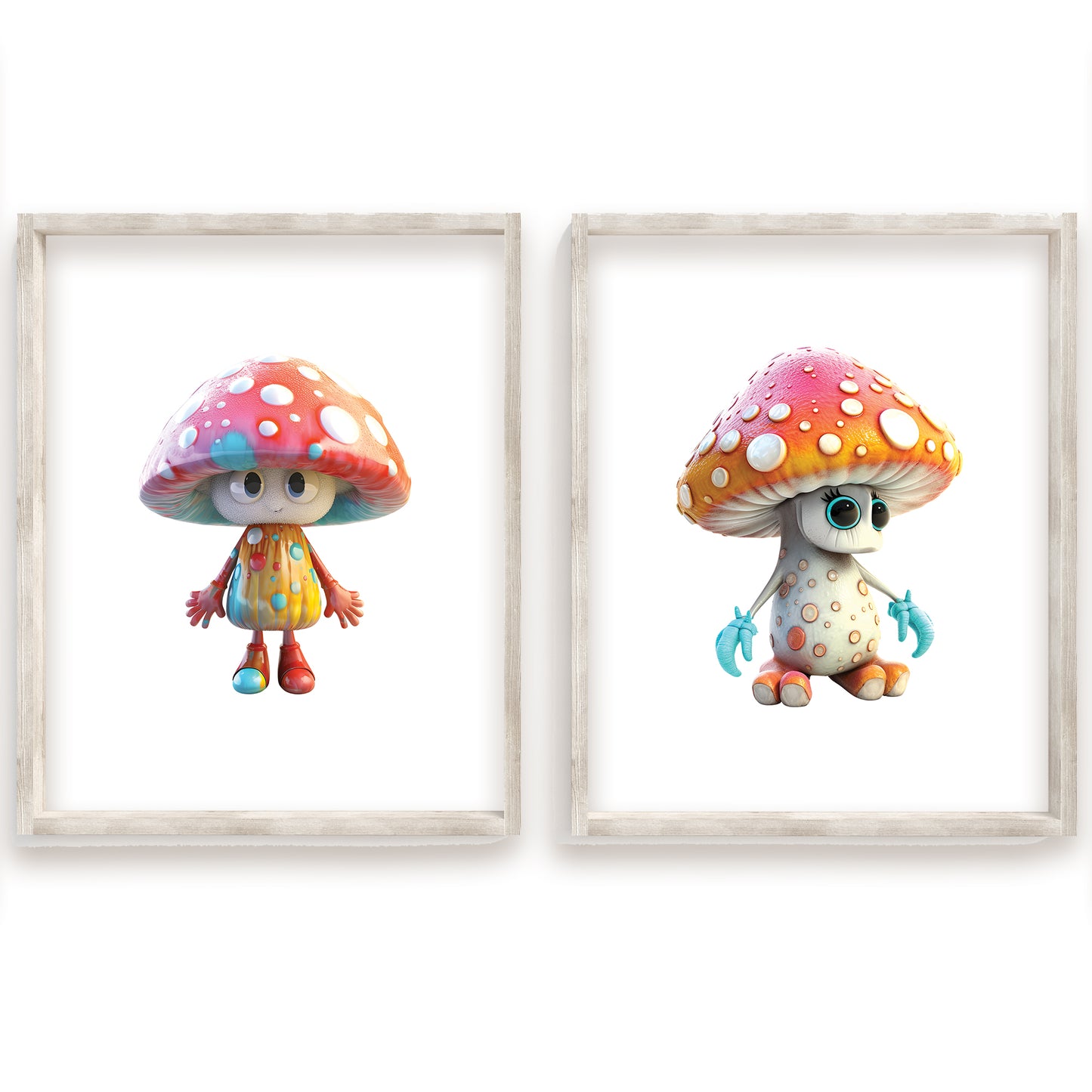 Cute Baby Mushrooms, Cozy Nursery Art, Cuddly Forest Friends, Storytime Decor, Baby Mushroom With Book, Sleepy Toadstool, Baby Fungi Print, Playful Mushroom Cap, Woodland Wall Art, Baby Spore Poster, Fungi Friends, Kids Room Decor