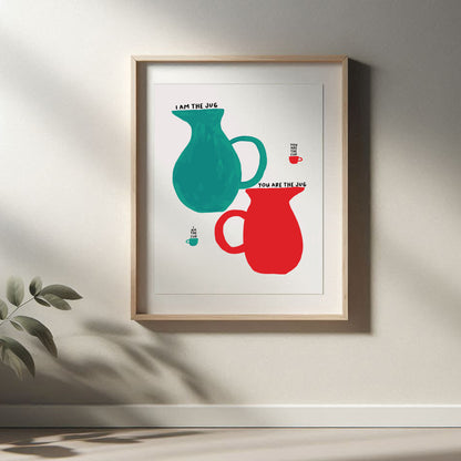 David Shrigley - Hairless And Happy, Quirky Wall Art, Pop Art Decor, Funny Poster, Contemporary Home Gallery, Humorous Decor, Art