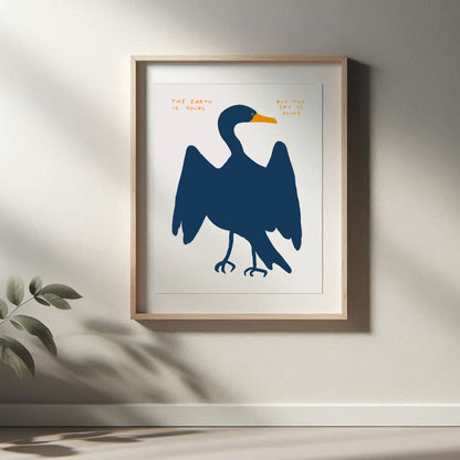 David Shrigley - The Earth Is Yours, Quirky Wall Art, Pop Art Decor, Funny Poster, Contemporary Home Gallery, Humorous Decor