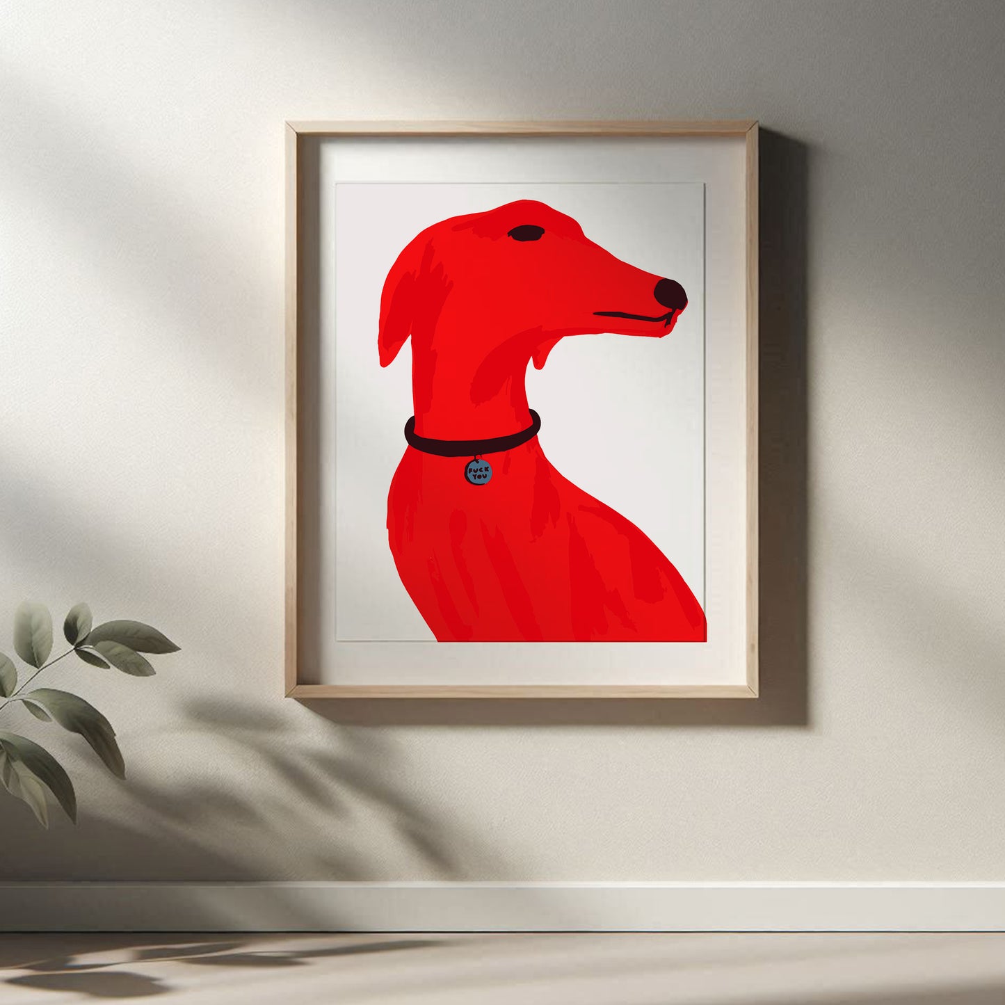 David Shrigley - Fuck You, Quirky Wall Art, Pop Art Decor, Funny Poster, Contemporary Home Gallery, Humorous Decor, Art, Shrigley Print