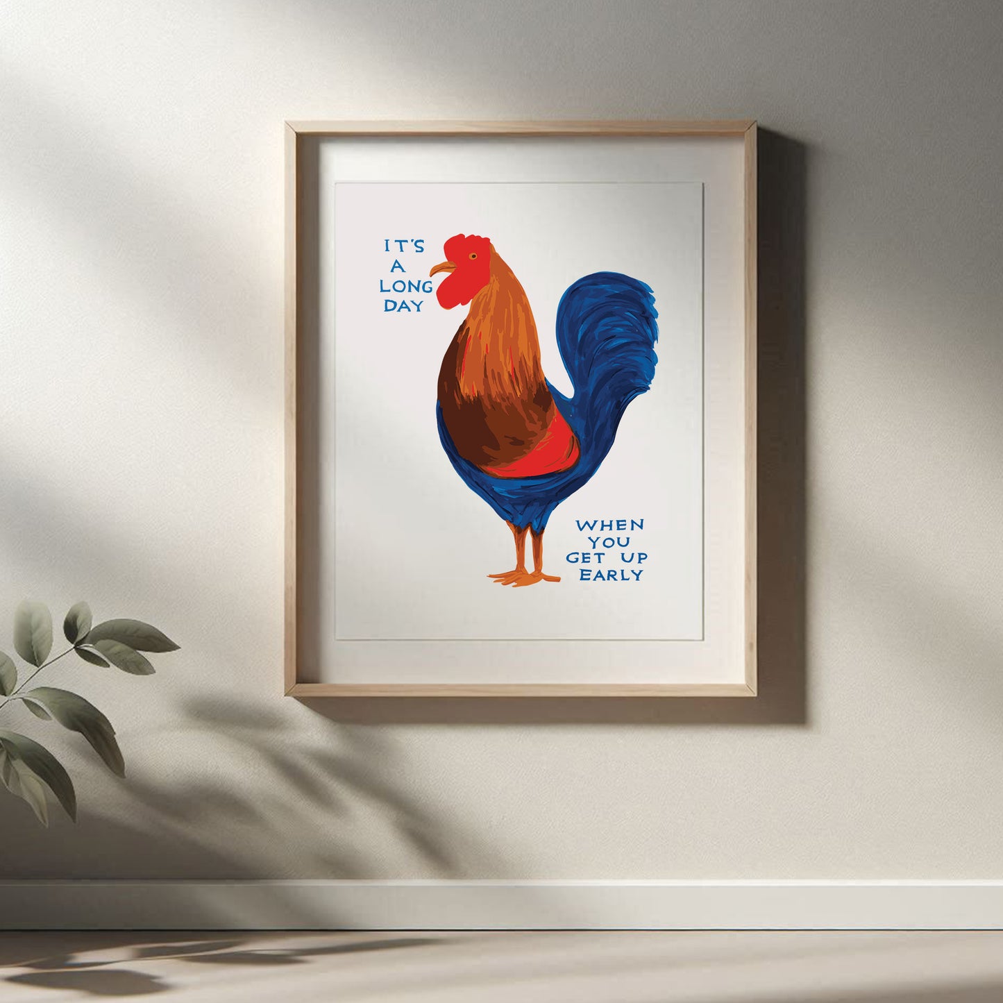 David Shrigley - It's A Long Day, Shrigley Print Pop Art Decor, Funny Poster, Contemporary Home Gallery, Humorous Decor, Art