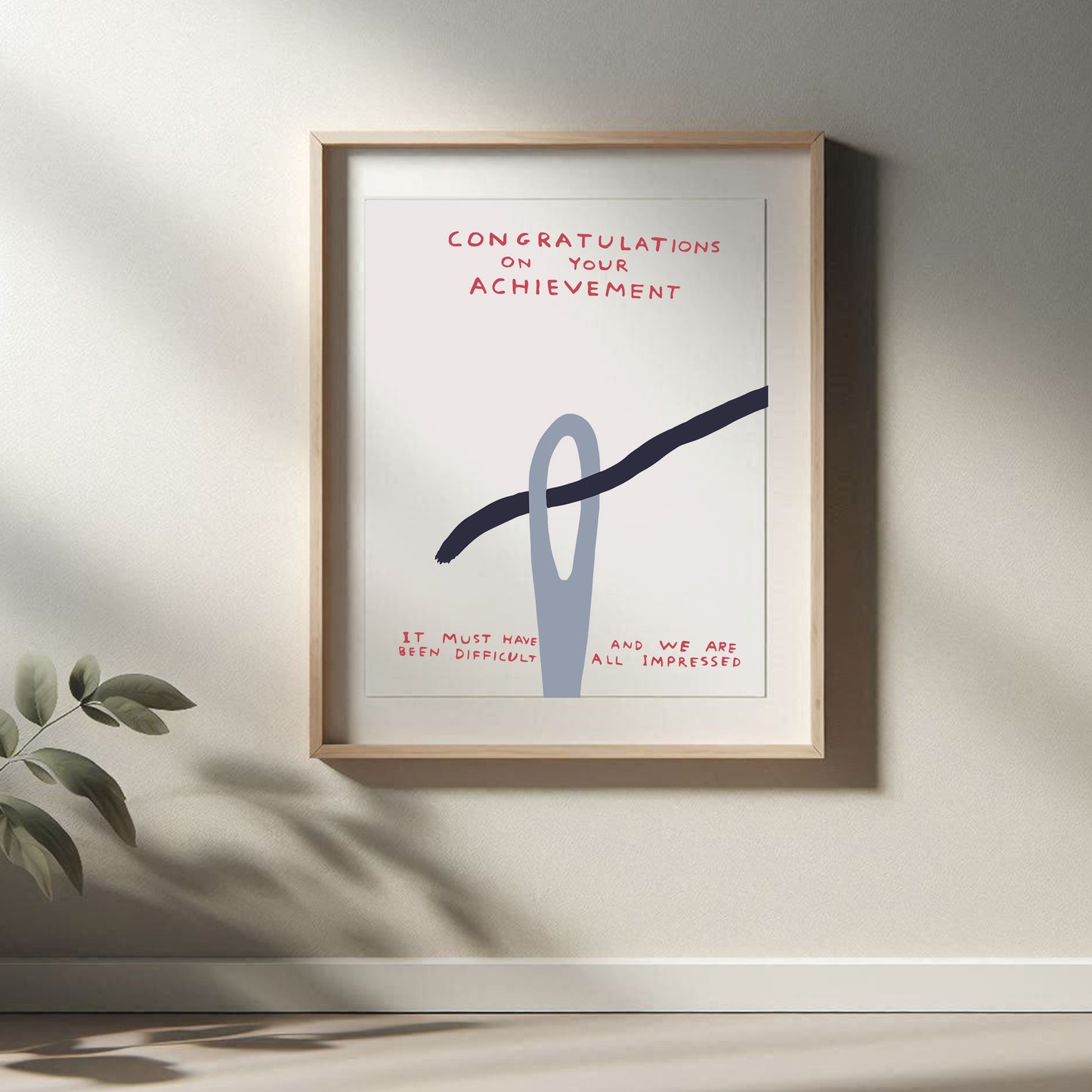 David Shrigley - Congratulations, Quirky Wall Art, Pop Art Decor, Funny Poster, Contemporary Home Gallery, Humorous Decor, Art