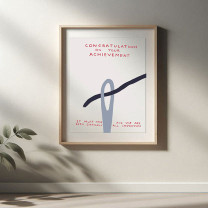 David Shrigley - Congratulations, Quirky Wall Art, Pop Art Decor, Funny Poster, Contemporary Home Gallery, Humorous Decor, Art