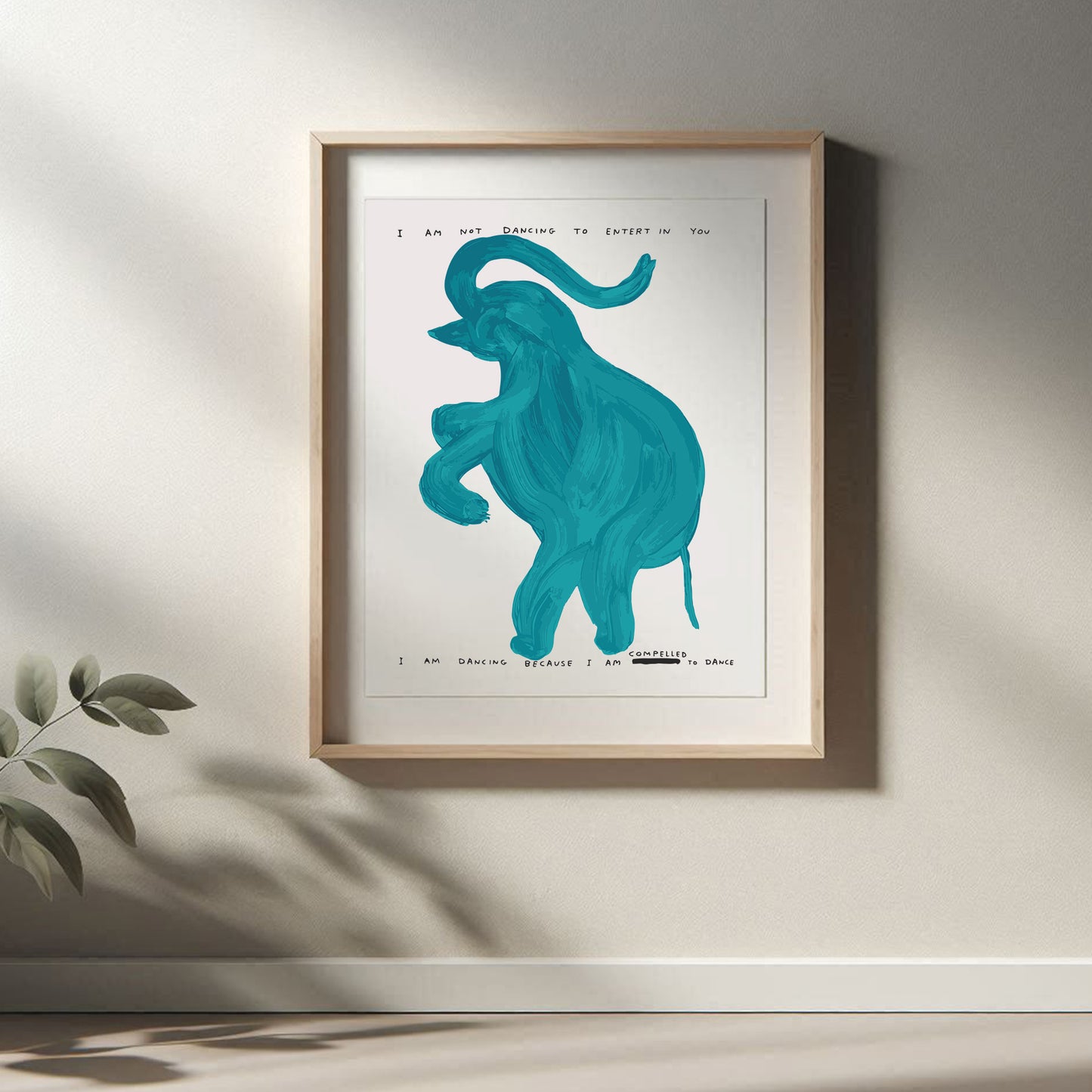 David Shrigley - I Am Not Dancing, Quirky Wall Art, Pop Art Decor, Funny Poster, Contemporary Home Gallery, Humorous Decor, Art