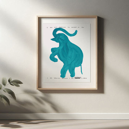 David Shrigley - I Am Not Dancing, Quirky Wall Art, Pop Art Decor, Funny Poster, Contemporary Home Gallery, Humorous Decor, Art