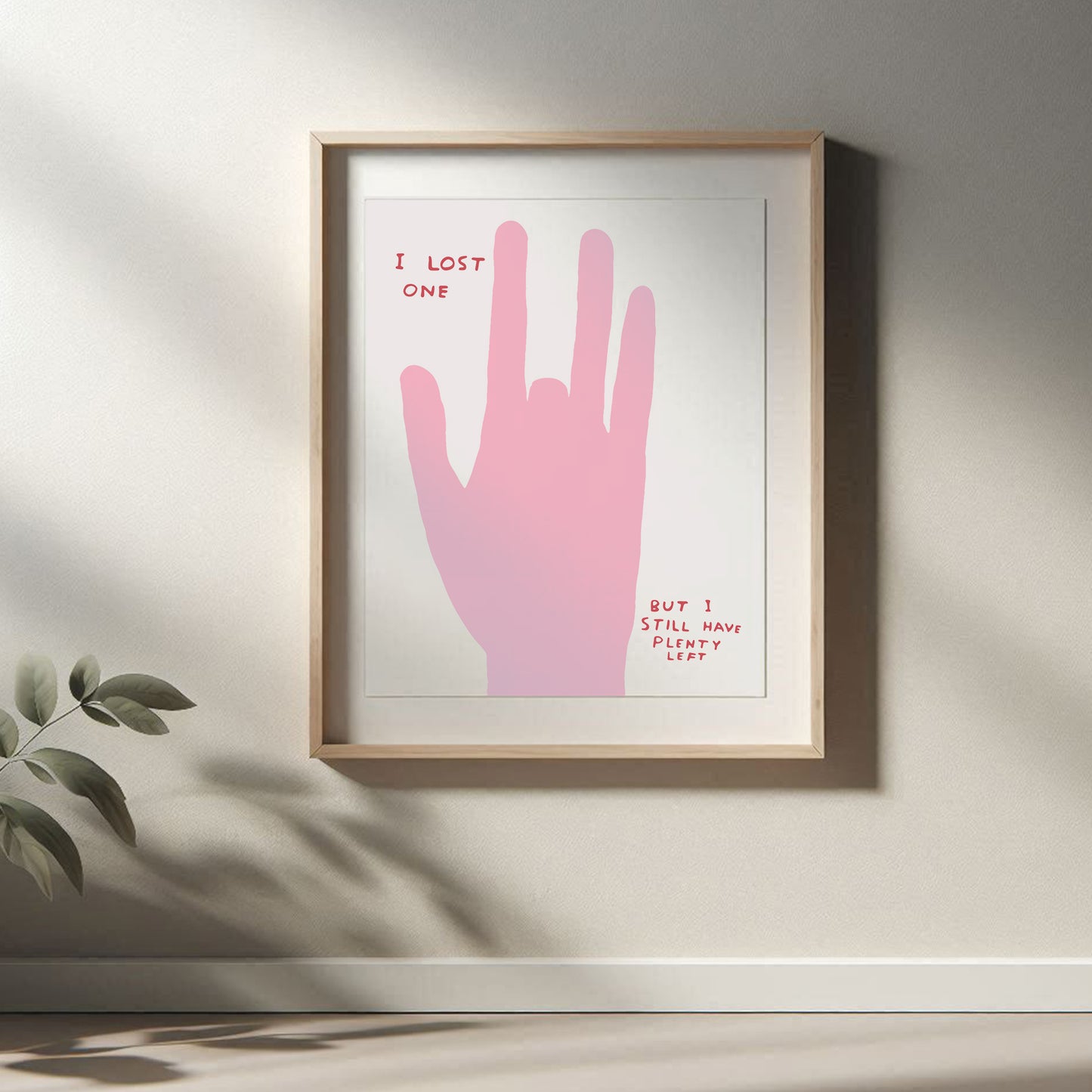 David Shrigley - I Lost One, Quirky Wall Art, Pop Art Decor, Funny Poster, Contemporary Home Gallery, Humorous Decor, Art